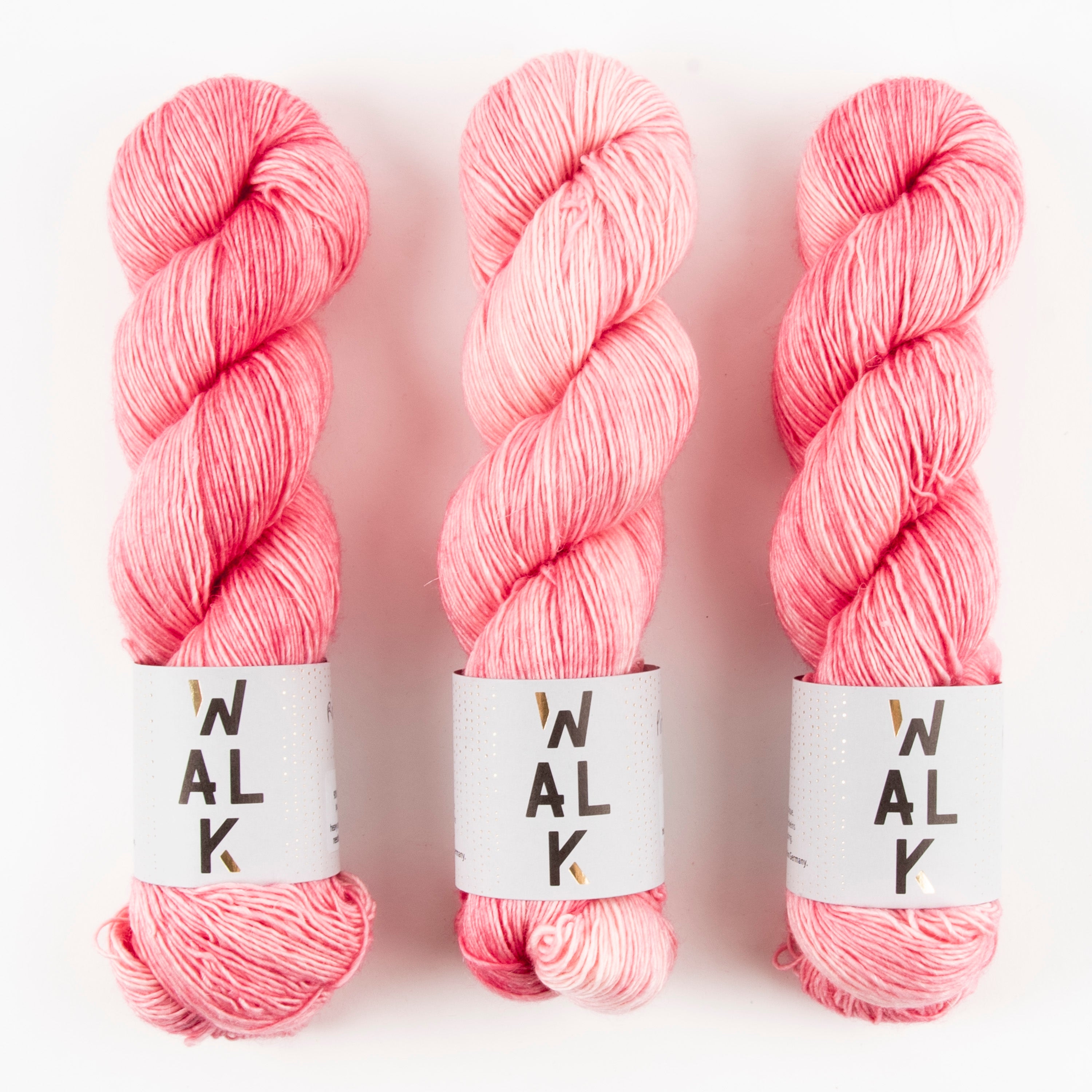 WALK Collection MERLINO - PINK PEACH Merino wool Linen Fingering pink Yarn