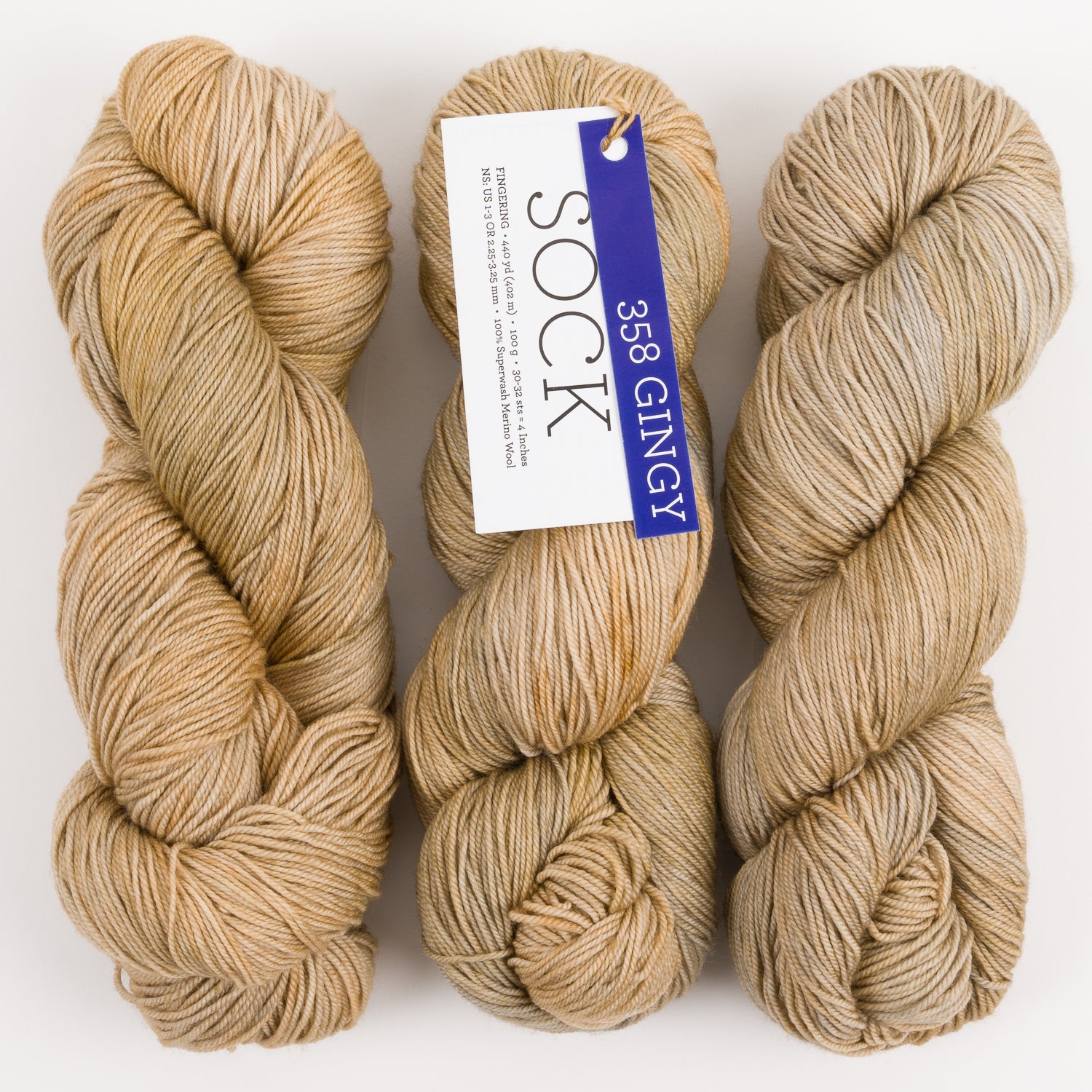 Malabrigo MALABRIGO SOCK - GINGY Merino wool Light Fingering beige Yarn