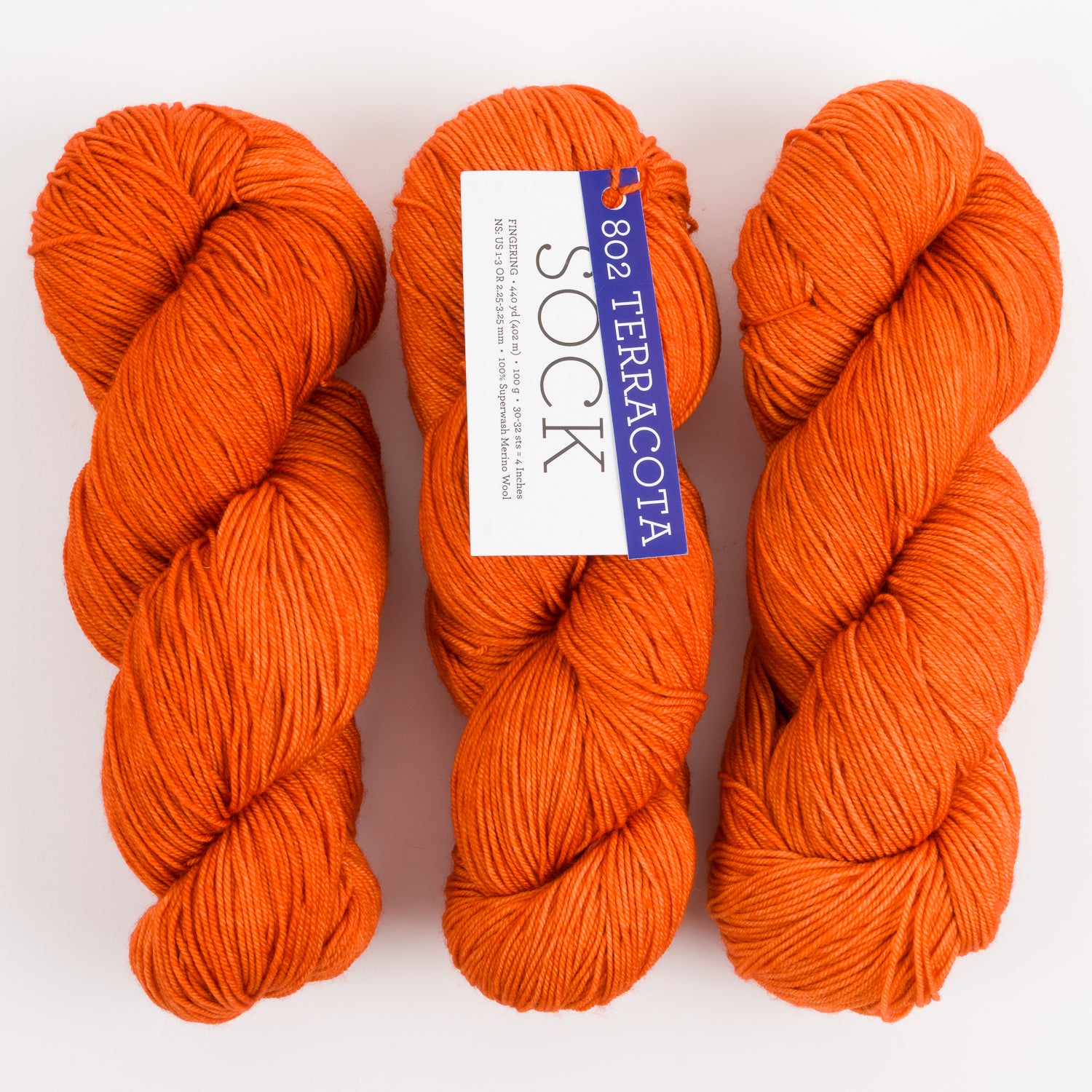 Malabrigo MALABRIGO SOCK - TERRACOTTA Merino wool Light Fingering orange Yarn