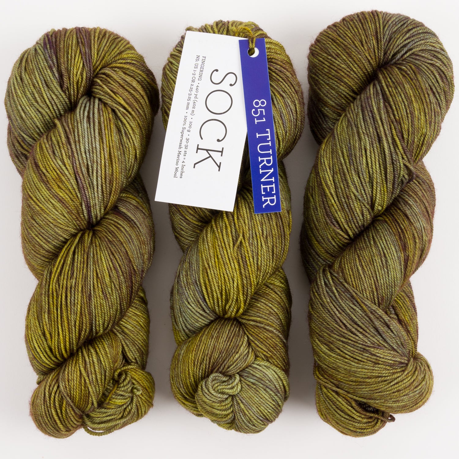 Malabrigo MALABRIGO SOCK - TURNER Merino wool Light Fingering green Yarn
