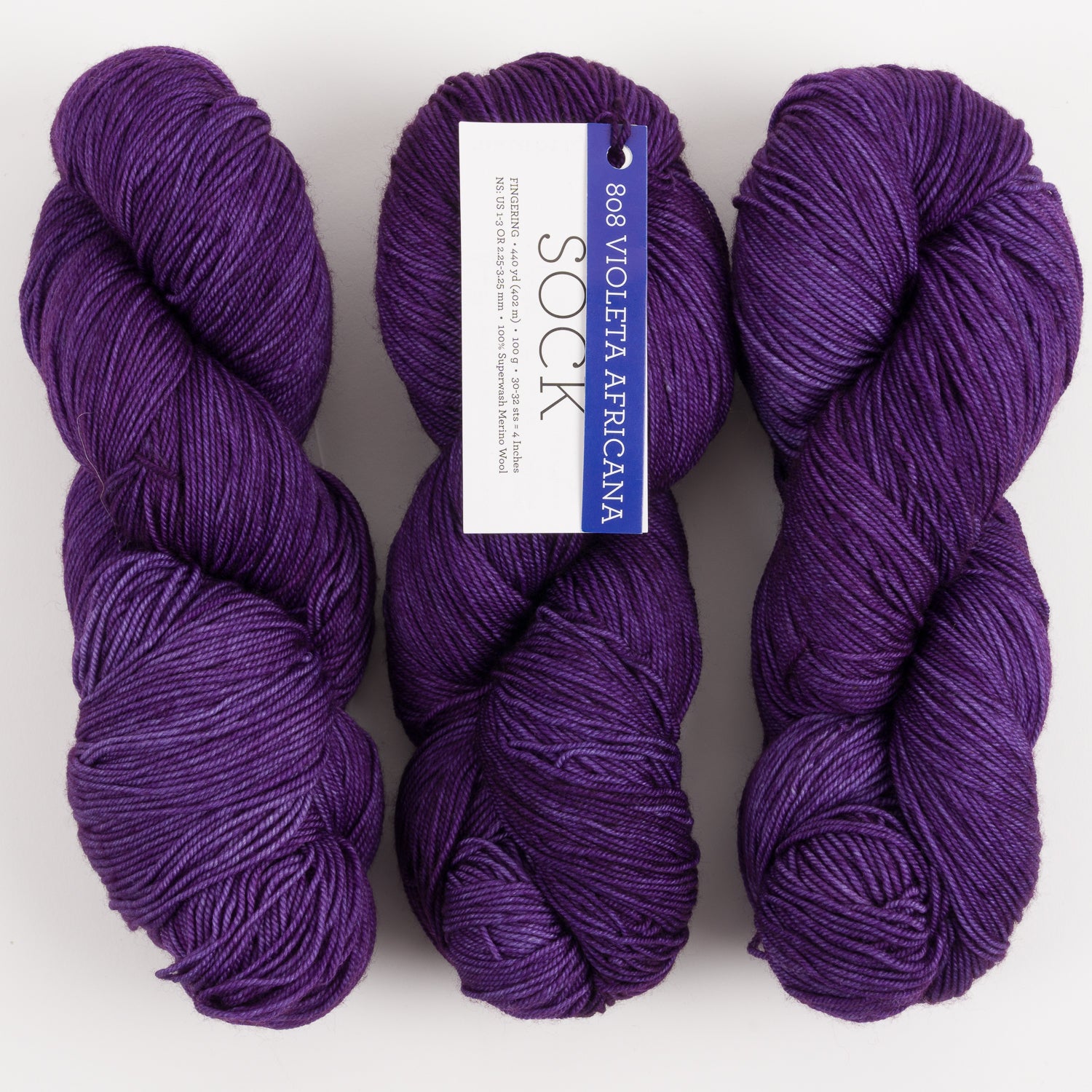 Malabrigo MALABRIGO SOCK - VIOLETA AFRICANA Merino wool Light Fingering purple Yarn