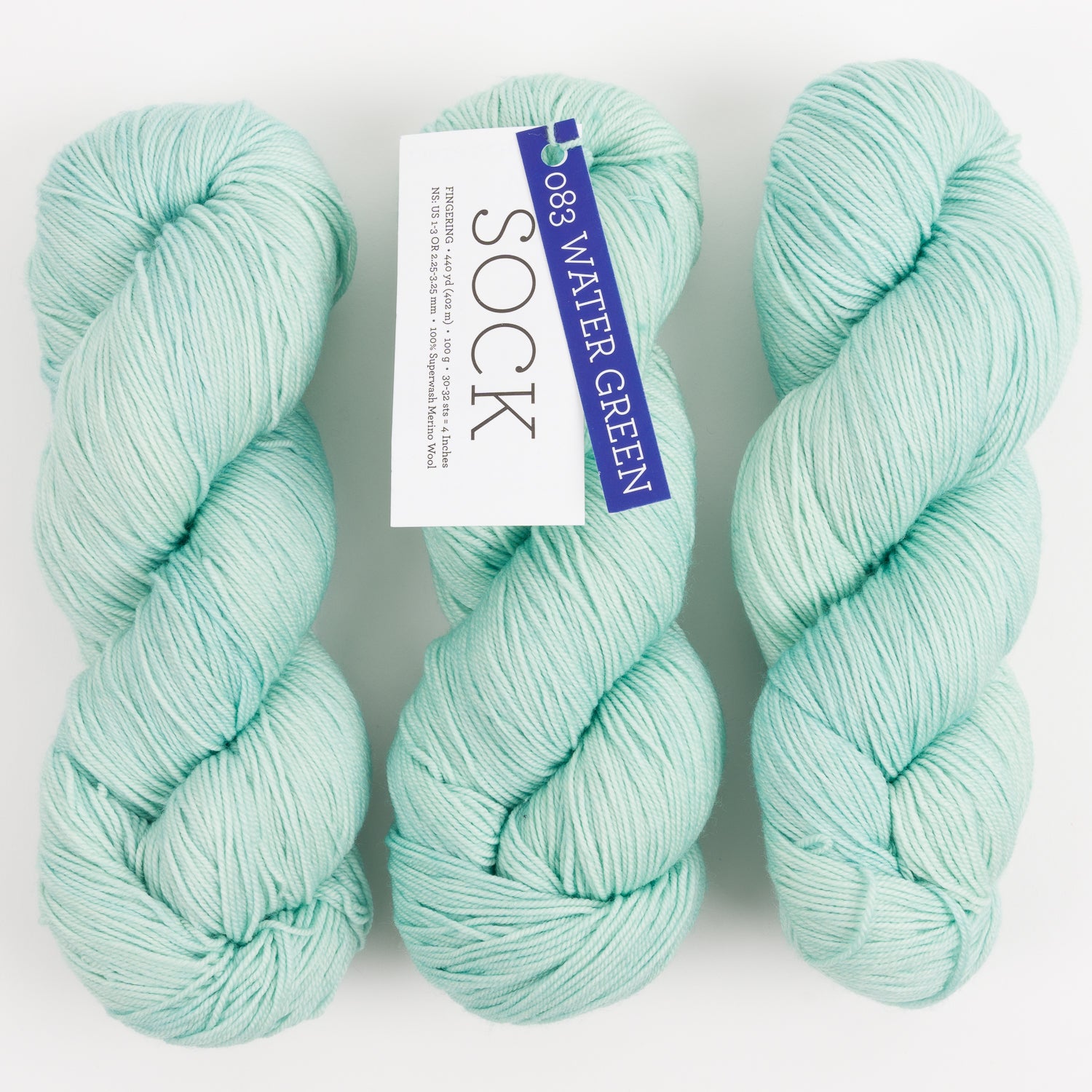 Malabrigo MALABRIGO SOCK - WATER GREEN Merino wool Light Fingering green Yarn