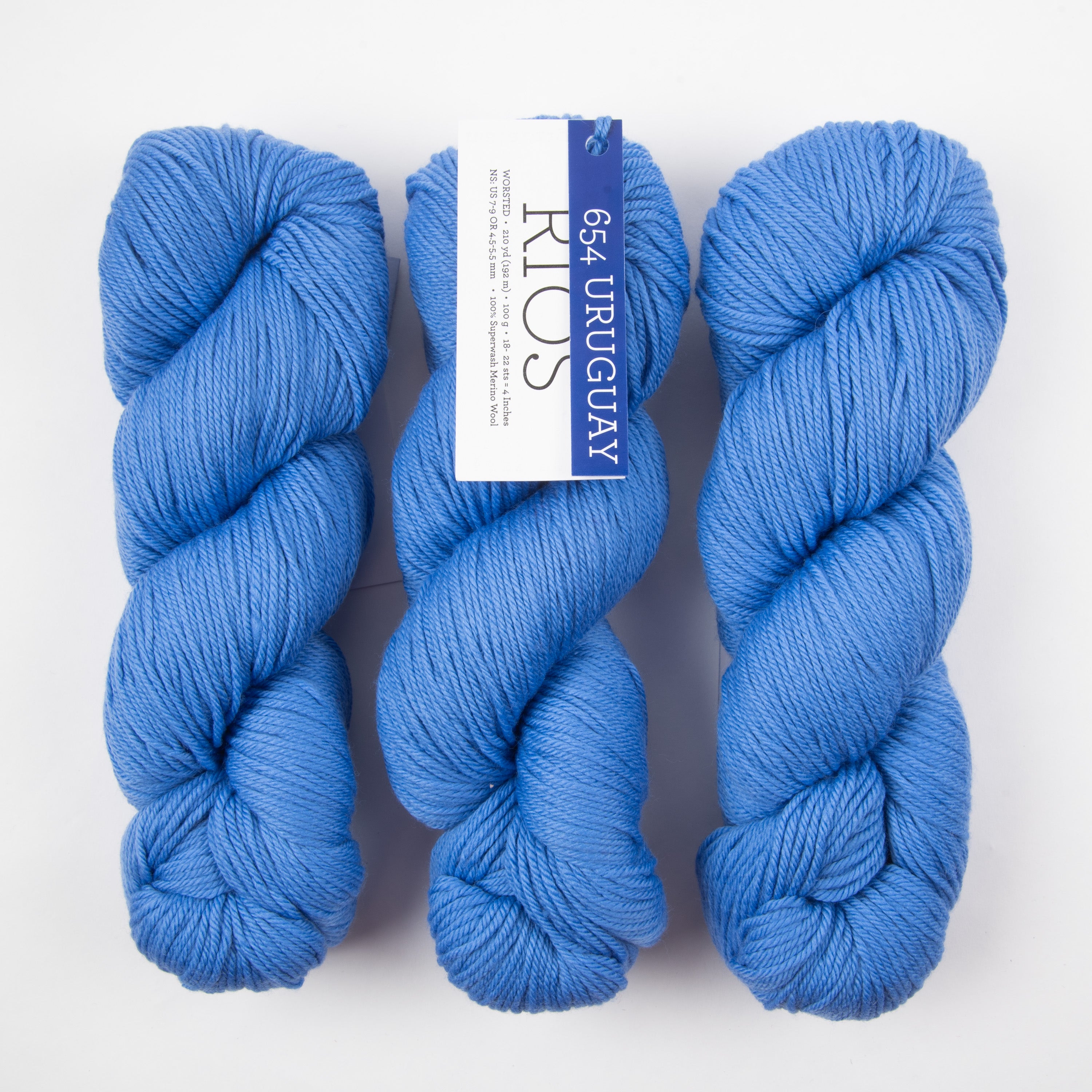 Malabrigo RIOS - URUGUAY Merino wool Worsted blue Yarn