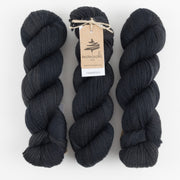 Mominoki Yarn FINNWOOL - INK Wool Fingering black Yarn
