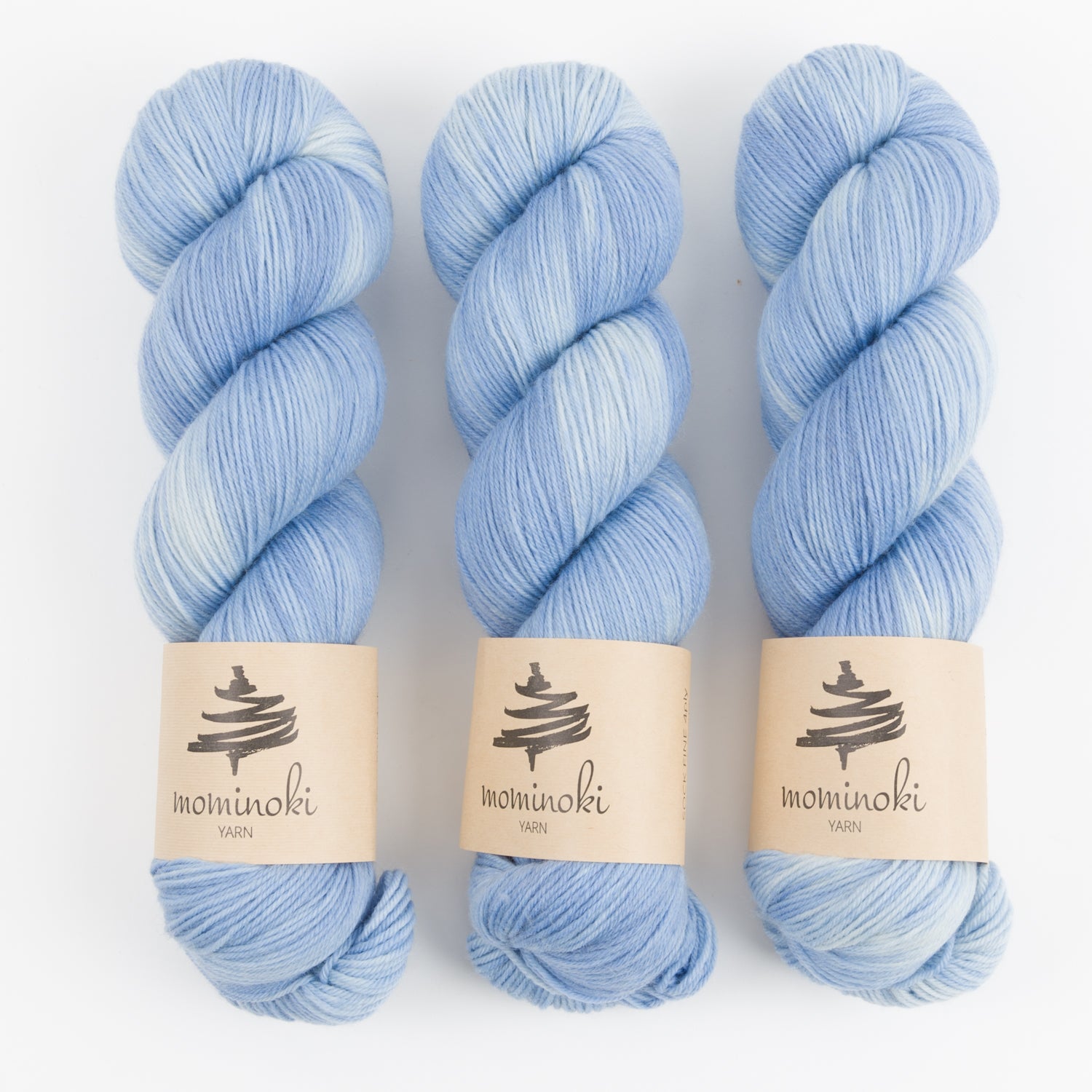 Mominoki Yarn SOCK FINE 4PLY - HIMMEL Polyamide Merino wool Fingering blue Yarn