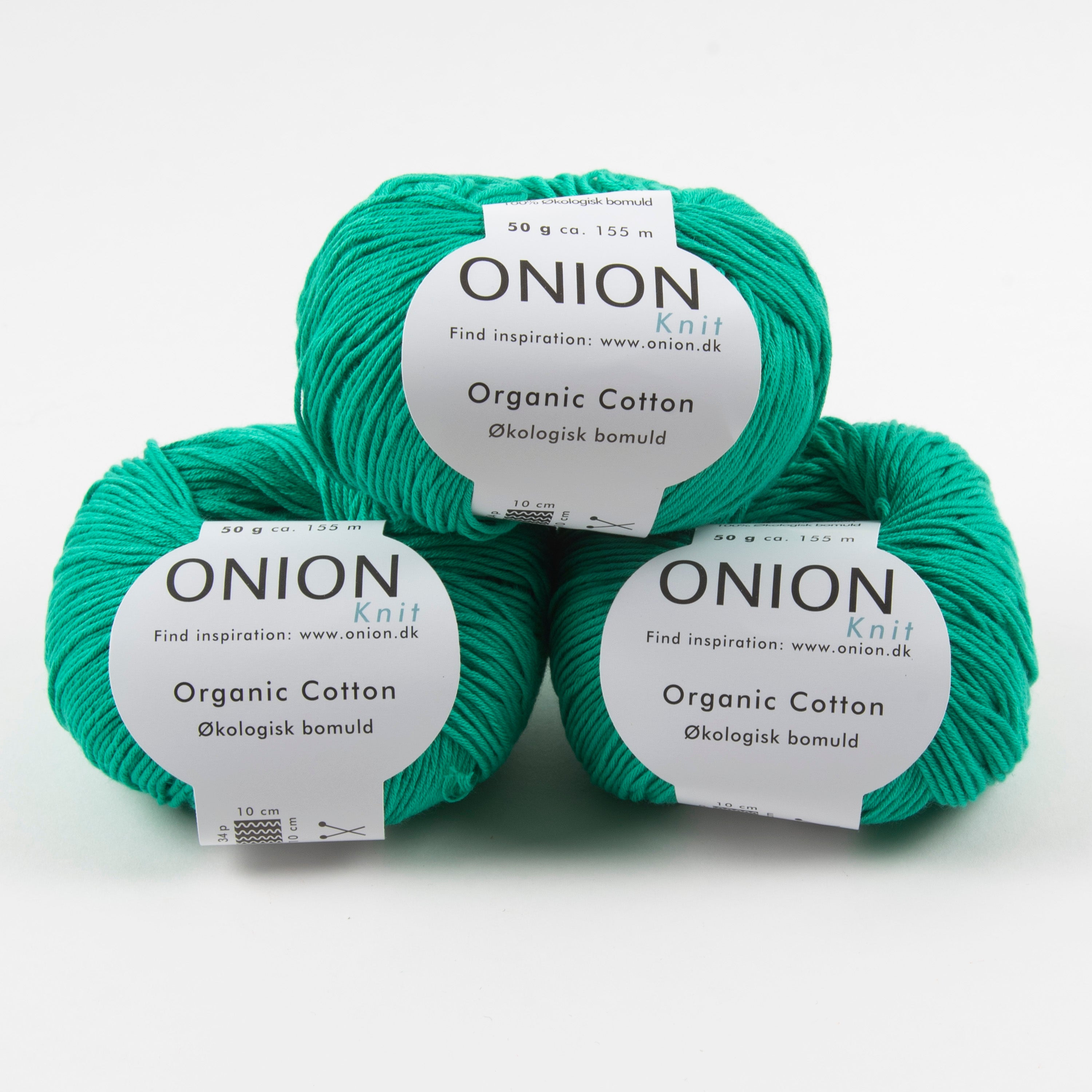 ONION ORGANIC COTTON - V140 SAFIR GRØN Cotton Sport green Yarn