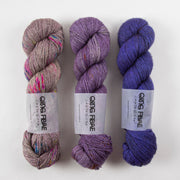 Qing Fibre FROST INK Merino wool Silk Yak Fingering Quick Kits