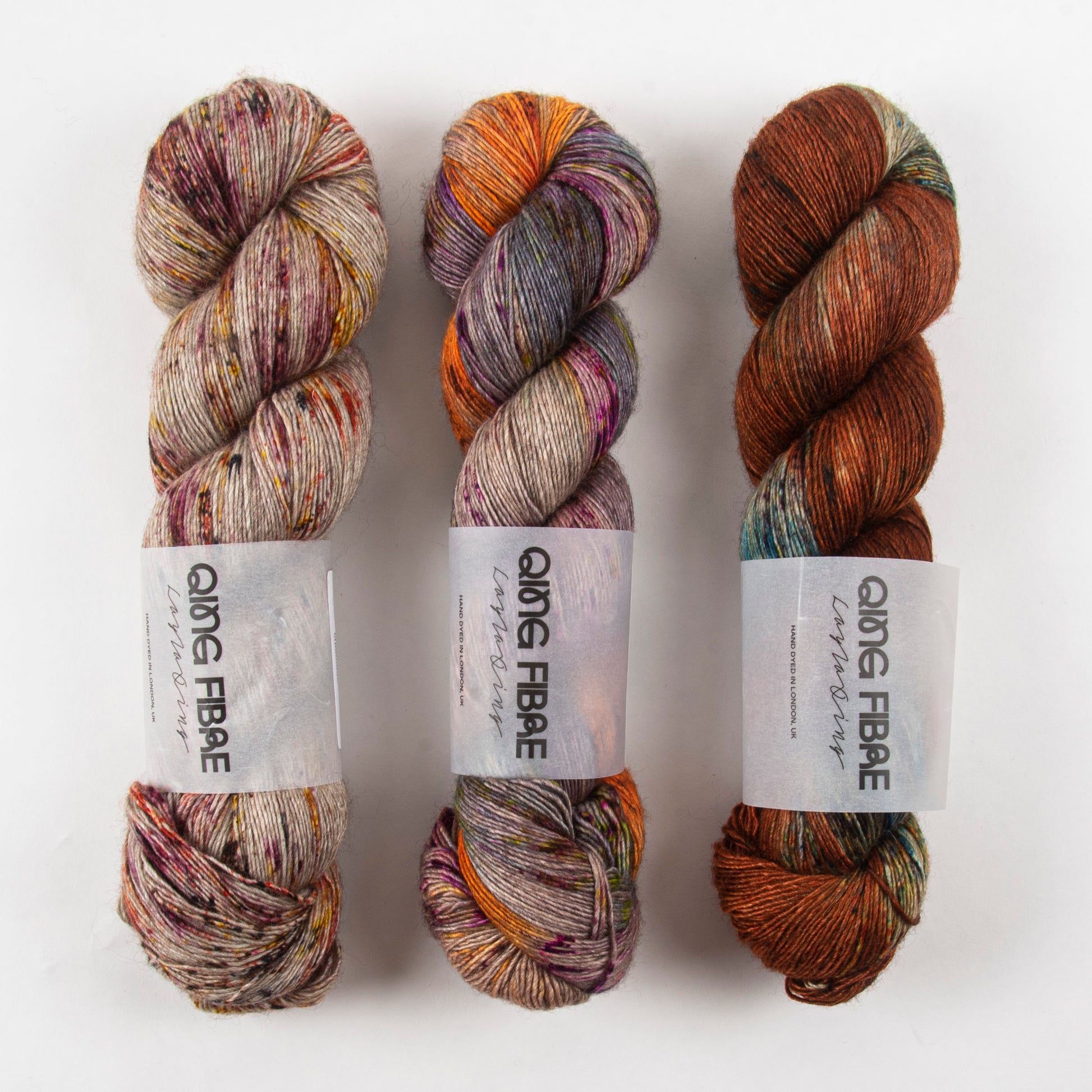 Qing Fibre HURRICANE NEST Merino wool Silk Yak Fingering Quick Kits