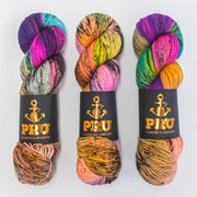 Punk Rock Unicorn SOUL - DIRTY NEON Merino wool Nylon Fingering  Sock multicolour neon Yarn