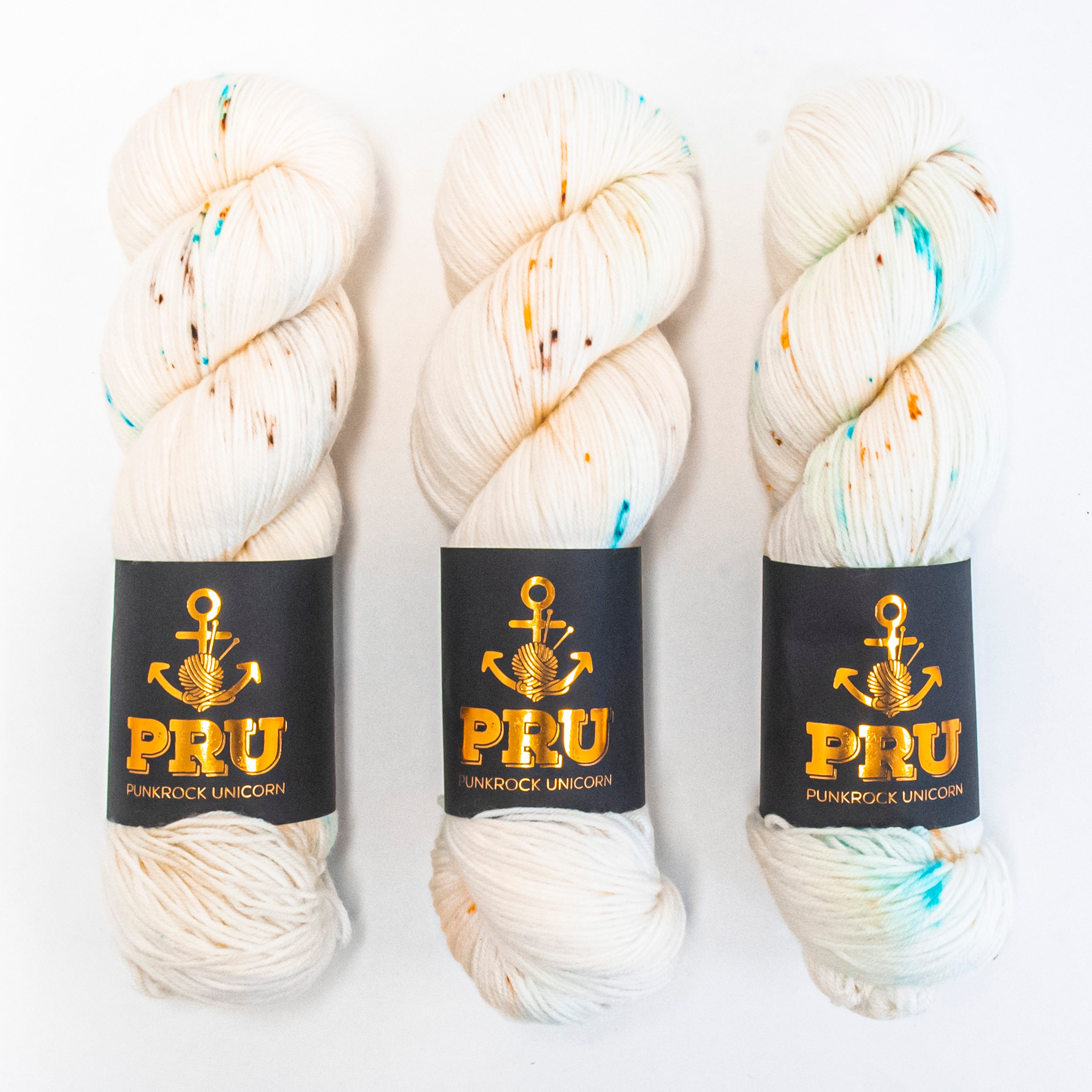 Punk Rock Unicorn SOUL - GOA LIGHT Merino wool Nylon Fingering  Sock white Yarn