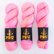 Punk Rock Unicorn SOUL - MEGAPINK Merino wool Nylon Fingering  Sock pink neon Yarn