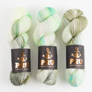 Punk Rock Unicorn SOUL - LIMCA Merino wool Nylon Fingering  Sock green Yarn