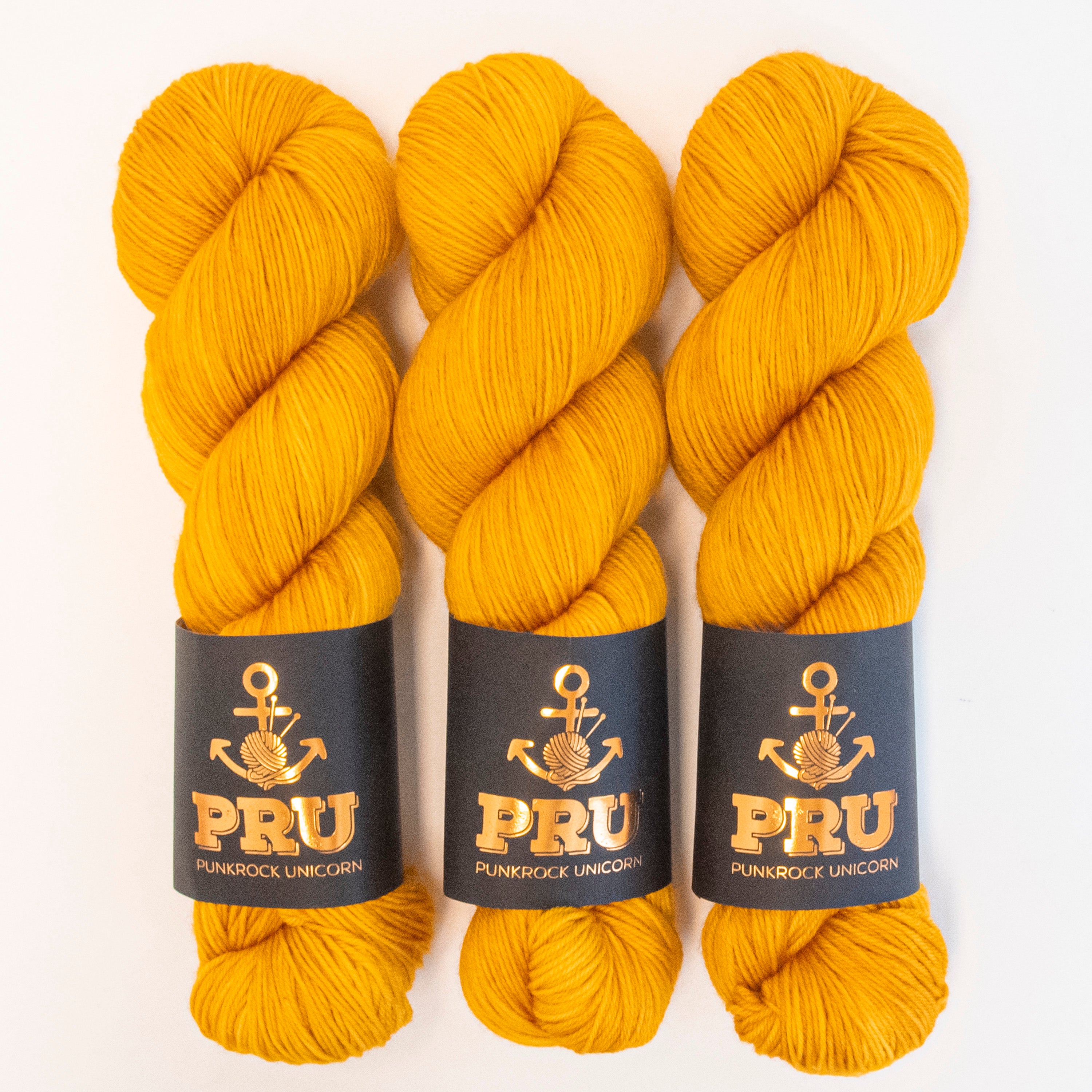 Punk Rock Unicorn SOUL - HONIG Merino wool Nylon Fingering  Sock yellow Yarn