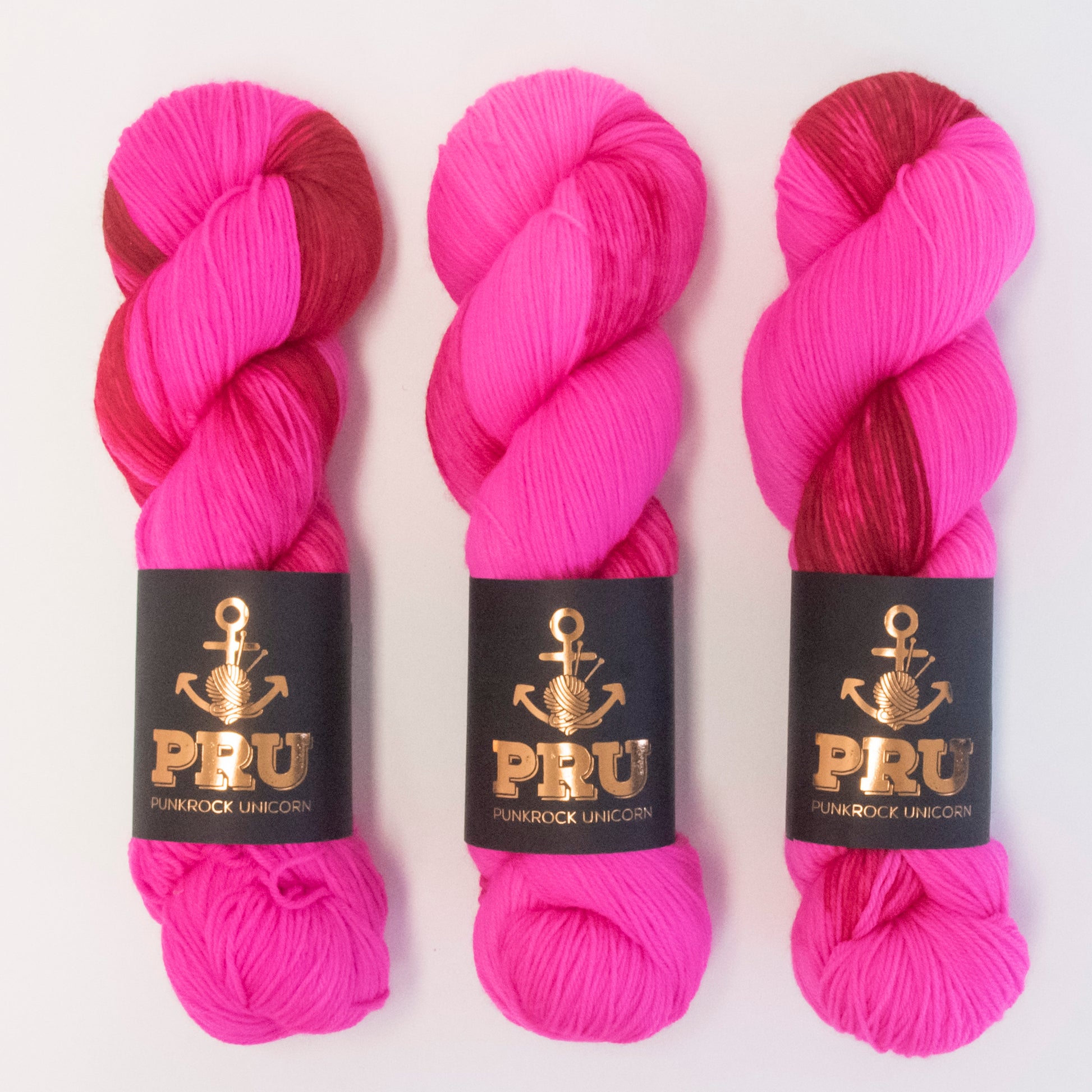 Punk Rock Unicorn SOUL - JELLY Merino wool Nylon Fingering  Sock pink neon Yarn