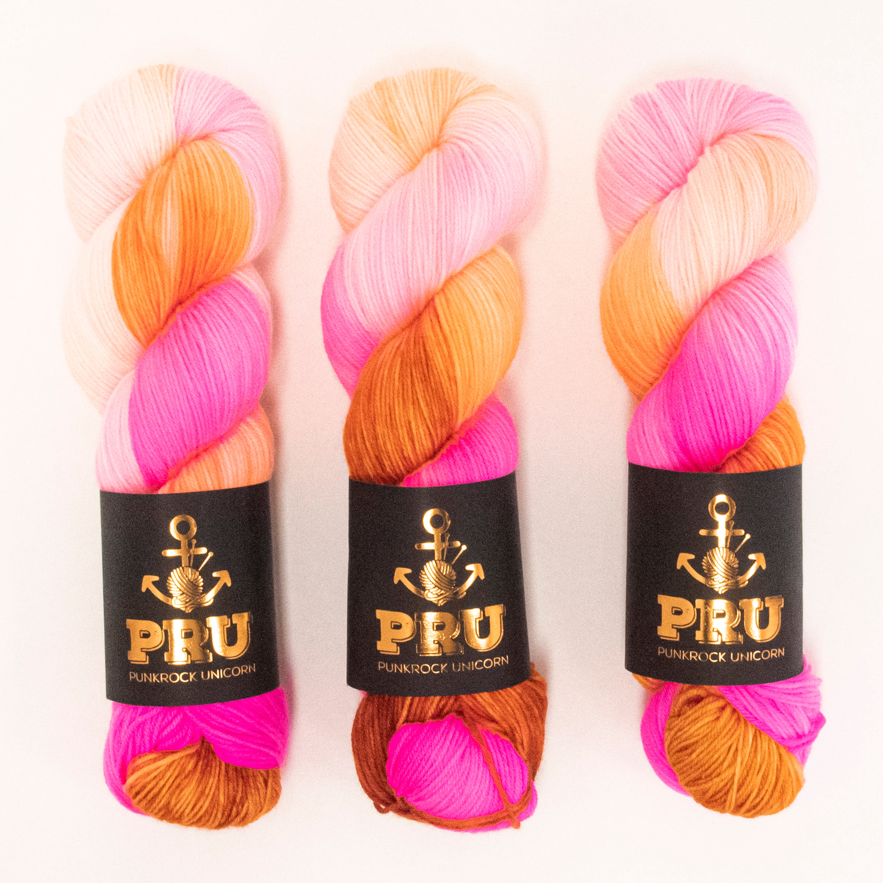 Punk Rock Unicorn SOUL - SELFLOVE Merino wool Nylon Fingering  Sock pink multicolour Yarn