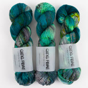 Qing Fibre DASHING SASSY - ASTEROID Merino wool Fingering turquoise Yarn