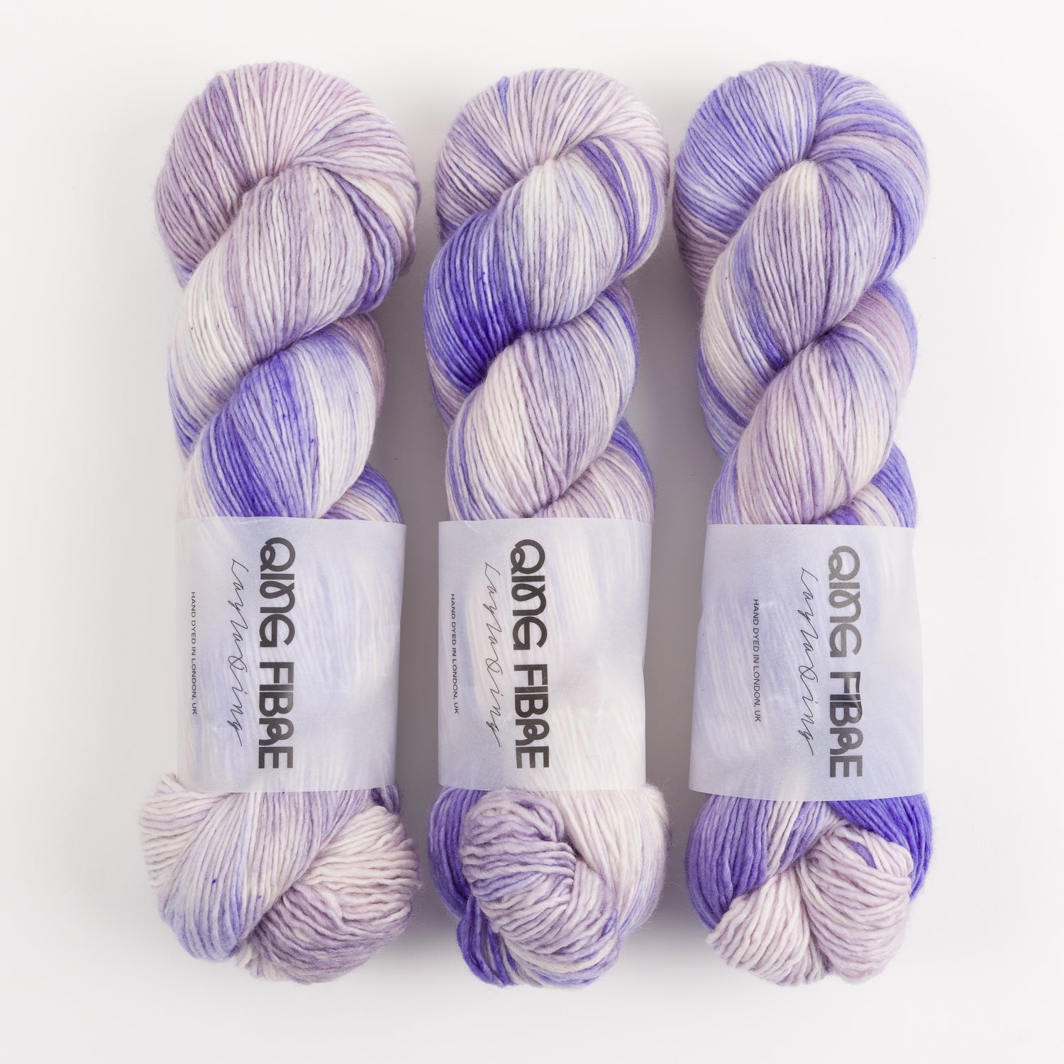 Qing Fibre DASHING SASSY - ATMOSPHERE Merino wool Fingering purple Yarn