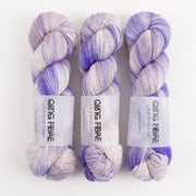 Qing Fibre DASHING SASSY - ATMOSPHERE Merino wool Fingering purple Yarn