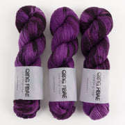 Qing Fibre DASHING SASSY - DARK CHERRY Merino wool Fingering purple Yarn