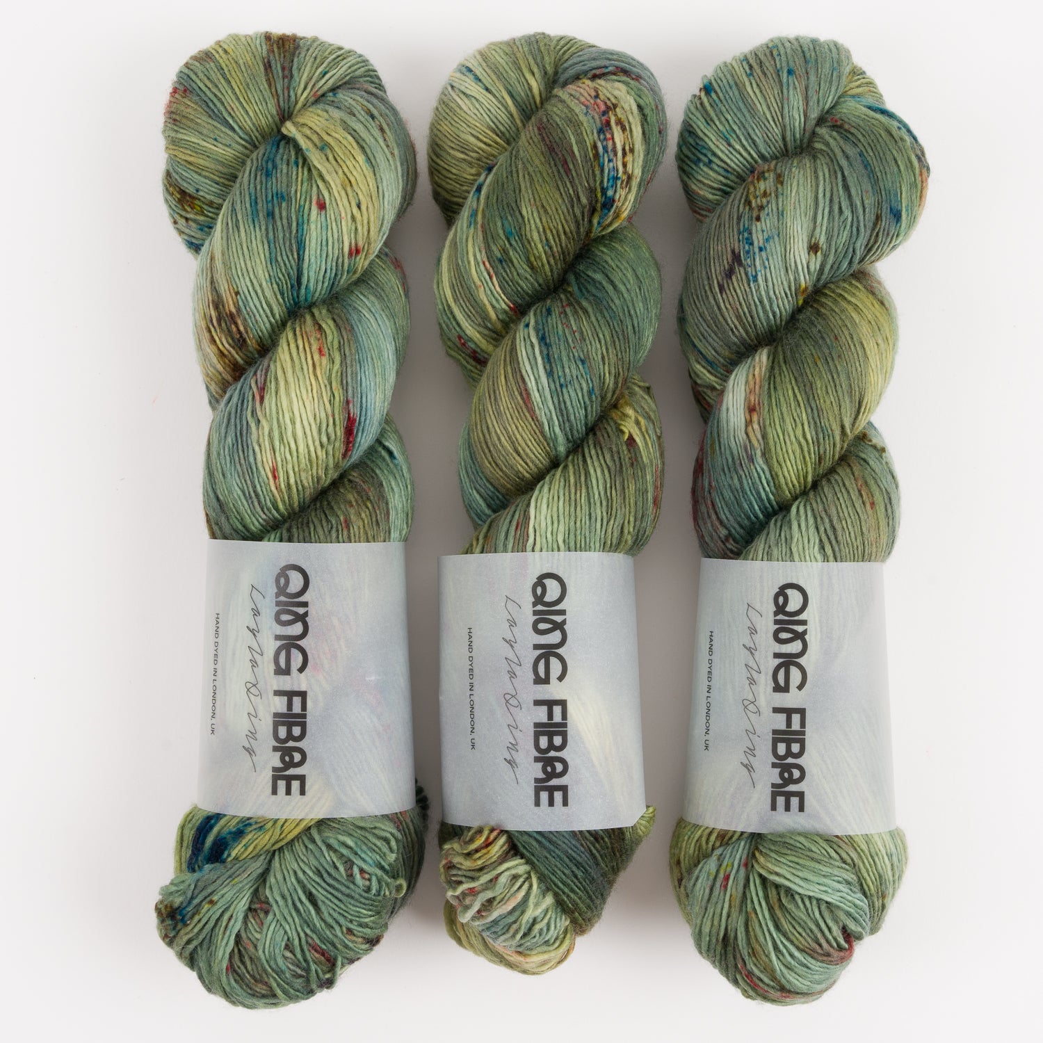 Qing Fibre DASHING SASSY - EILISH Merino wool Fingering green Yarn