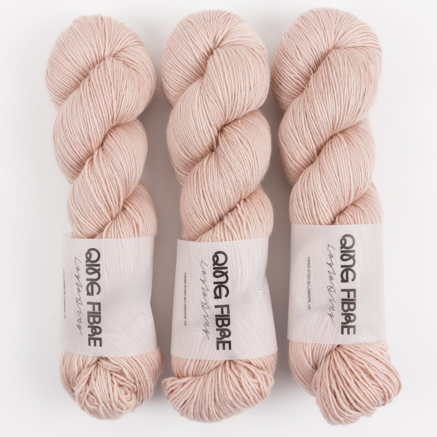 Qing Fibre DASHING SASSY - LATTE Merino wool Fingering peach Yarn