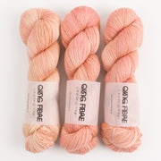 Qing Fibre DASHING SASSY - LEMONADE Merino wool Fingering pink peach Yarn