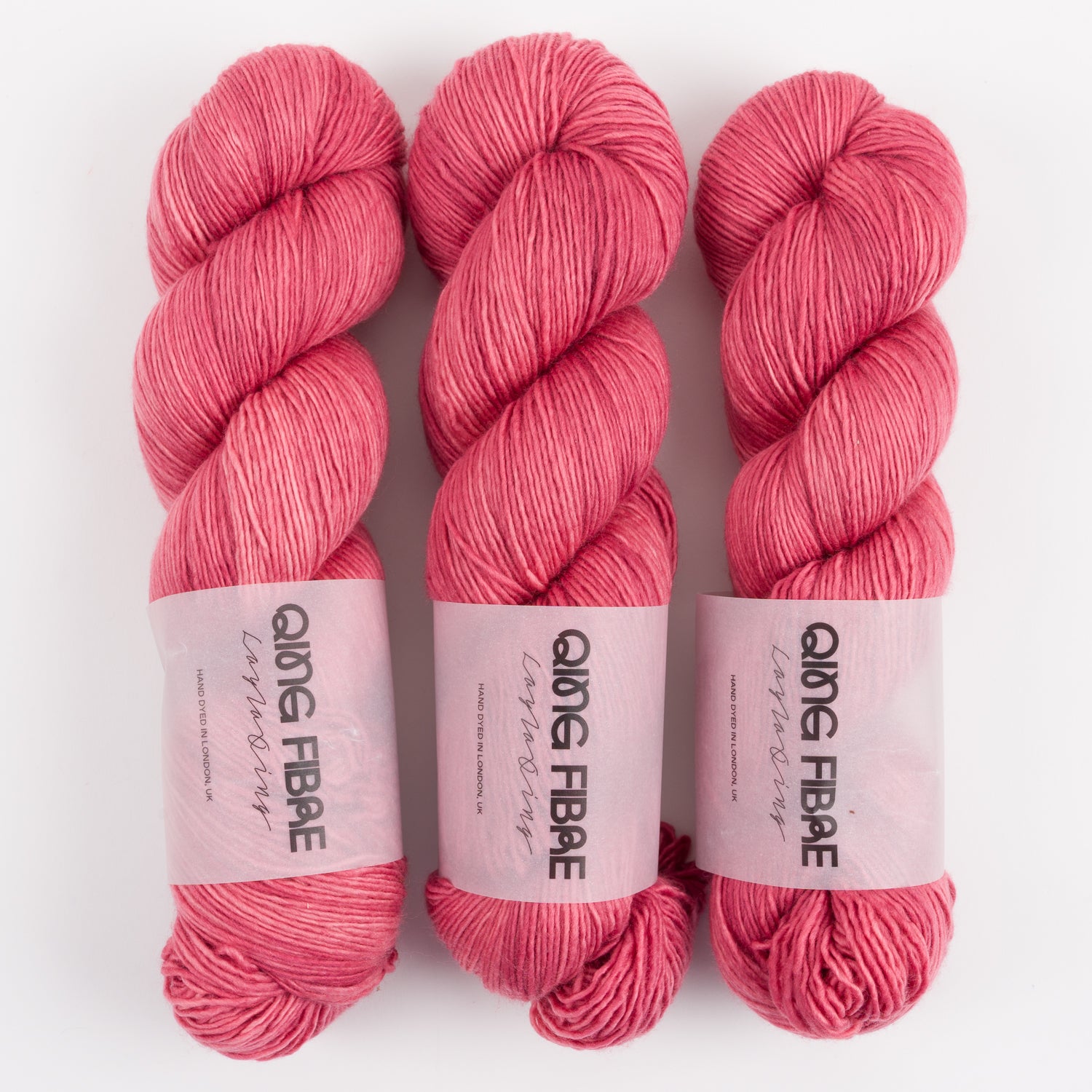 Qing Fibre DASHING SASSY - MIRACLE BERRY Merino wool Fingering pink Yarn