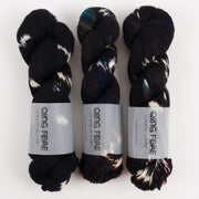 Qing Fibre DASHING SASSY - NIGHT Merino wool Fingering black Yarn
