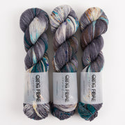 Qing Fibre DASHING SASSY - NORAHS Merino wool Fingering grey Yarn