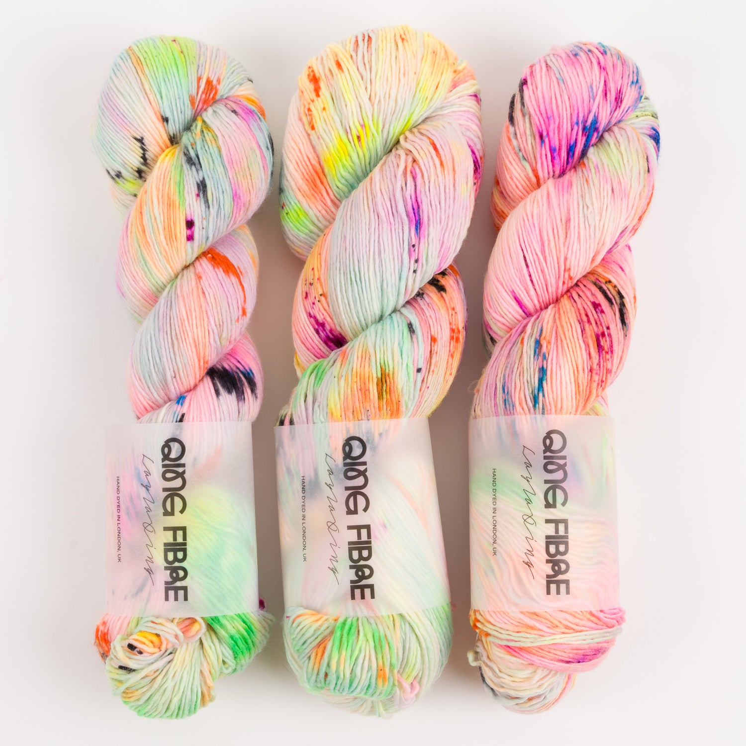 Qing Fibre DASHING SASSY - PENGUIN Merino wool Fingering multicolour Yarn