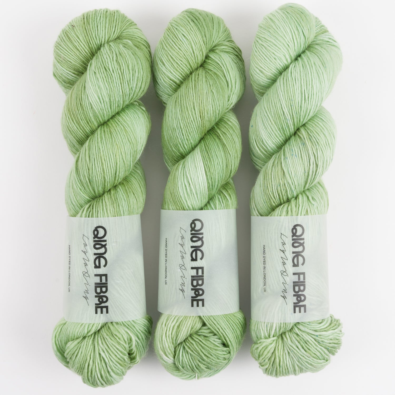 Qing Fibre DASHING SASSY - PLANET EXPRESS Merino wool Fingering green Yarn