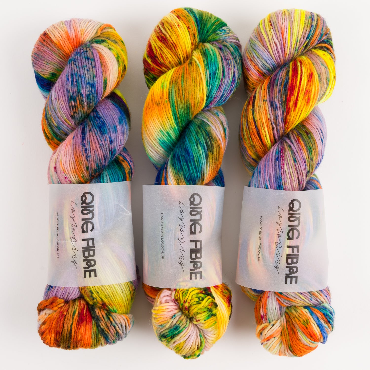 Qing Fibre DASHING SASSY - SHINDIG Merino wool Fingering multicolour Yarn