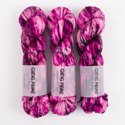 Qing Fibre DASHING SASSY - SIBERIA Merino wool Fingering pink purple Yarn