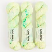 Qing Fibre DASHING SASSY - SPACESHIP Merino wool Fingering neon yellow Yarn