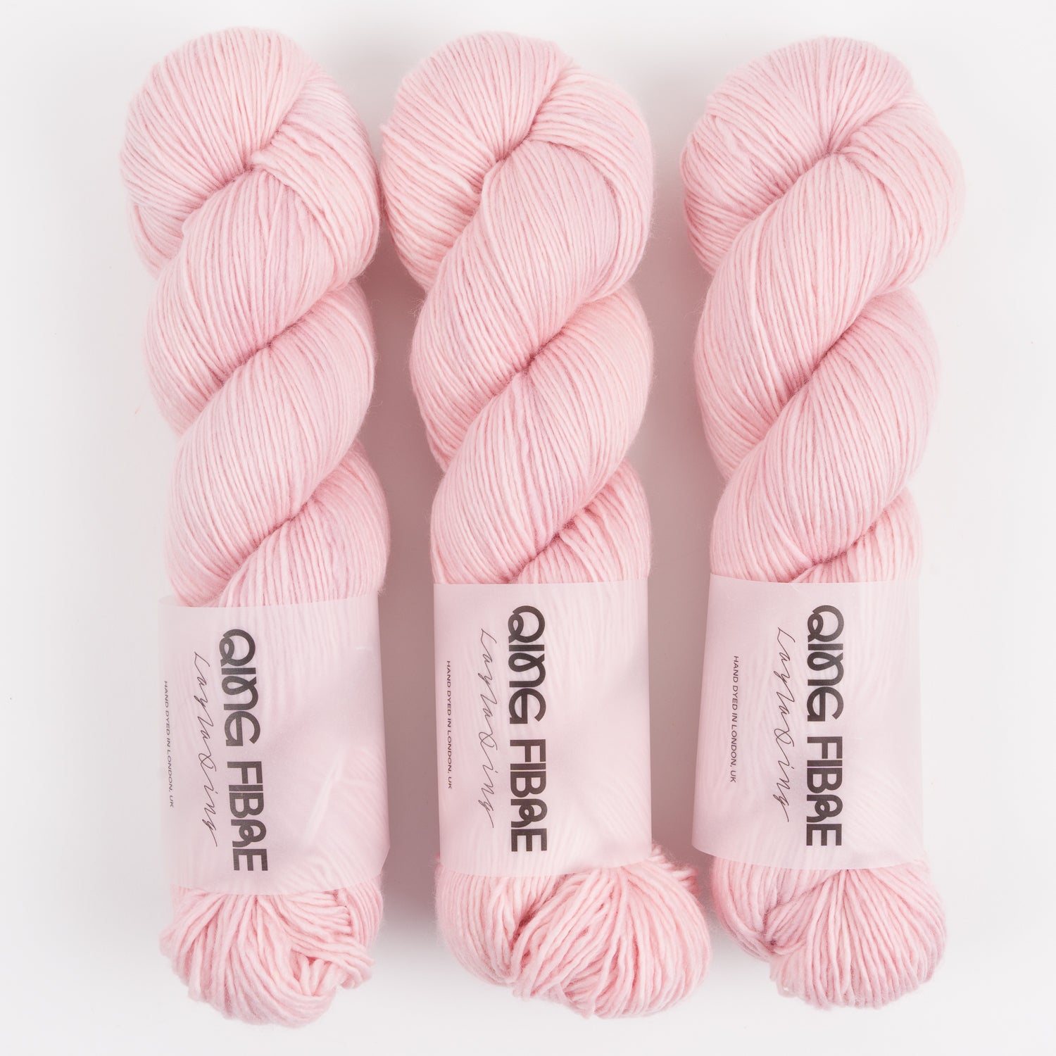 Qing Fibre DASHING SASSY - STRAWBERRY Merino wool Fingering pink Yarn
