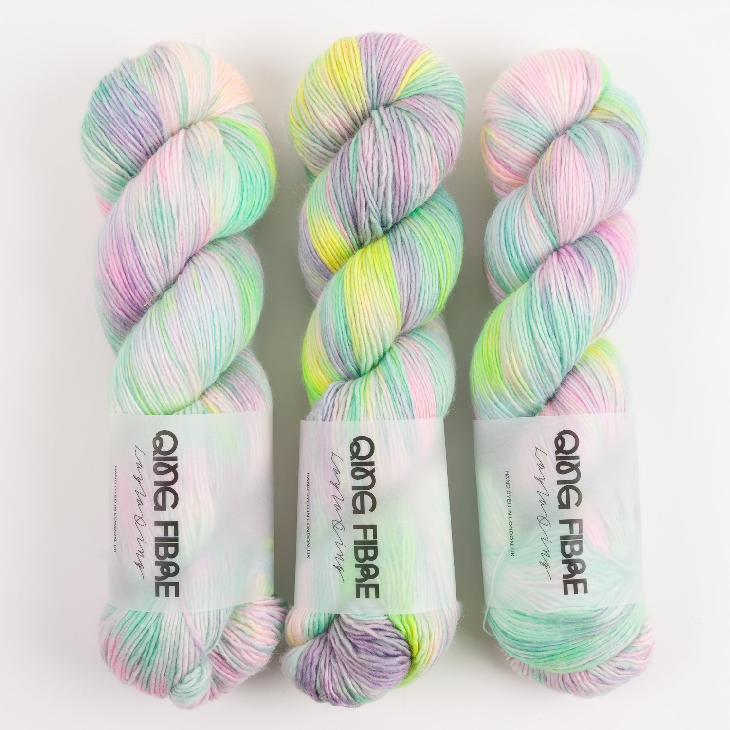 Qing Fibre DASHING SASSY - TIME TRAVELLER Merino wool Fingering multicolour Yarn