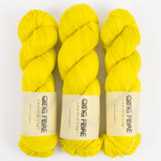 Qing Fibre DASHING SASSY - ZEST Merino wool Fingering yellow Yarn