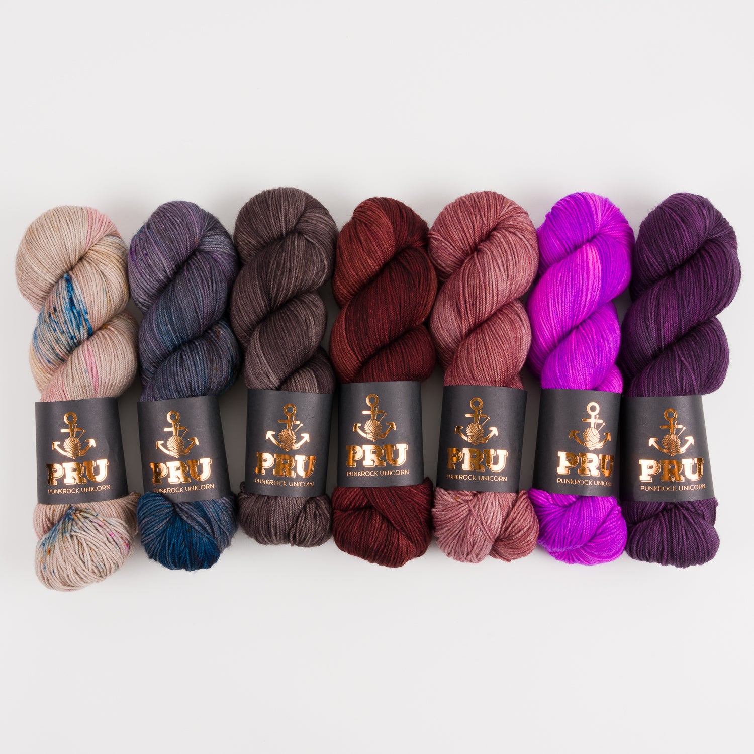 Punk Rock Unicorn WESTKNITS KIT - MOODY PURPLE Merino wool Nylon Fingering purple pink Westknits Kits
