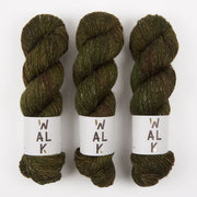 WALK Collection MERLINO - HUNTER Merino wool Linen Fingering green Yarn