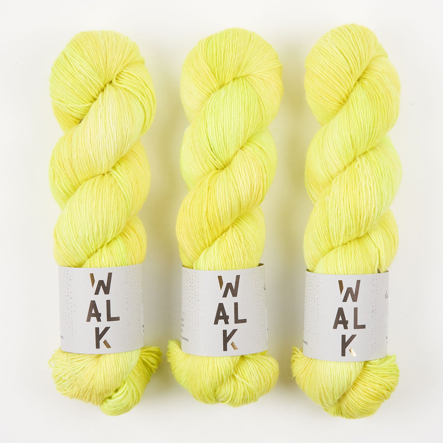WALK Collection MERLINO - LEMON & LIME Merino wool Linen Fingering yellow Yarn