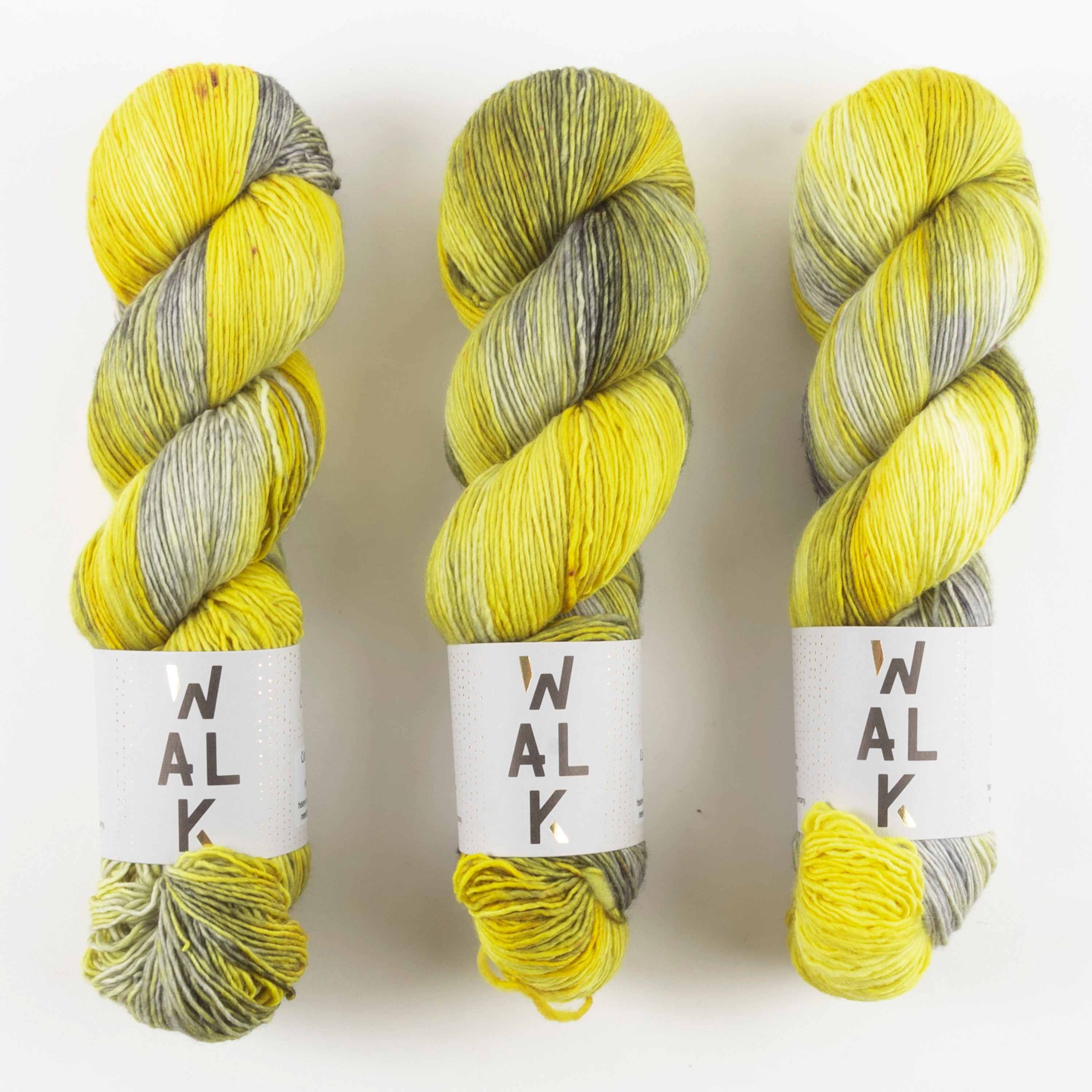 WALK Collection COTTAGE MERINO - GRELLOW Merino wool Fingering yellow Yarn