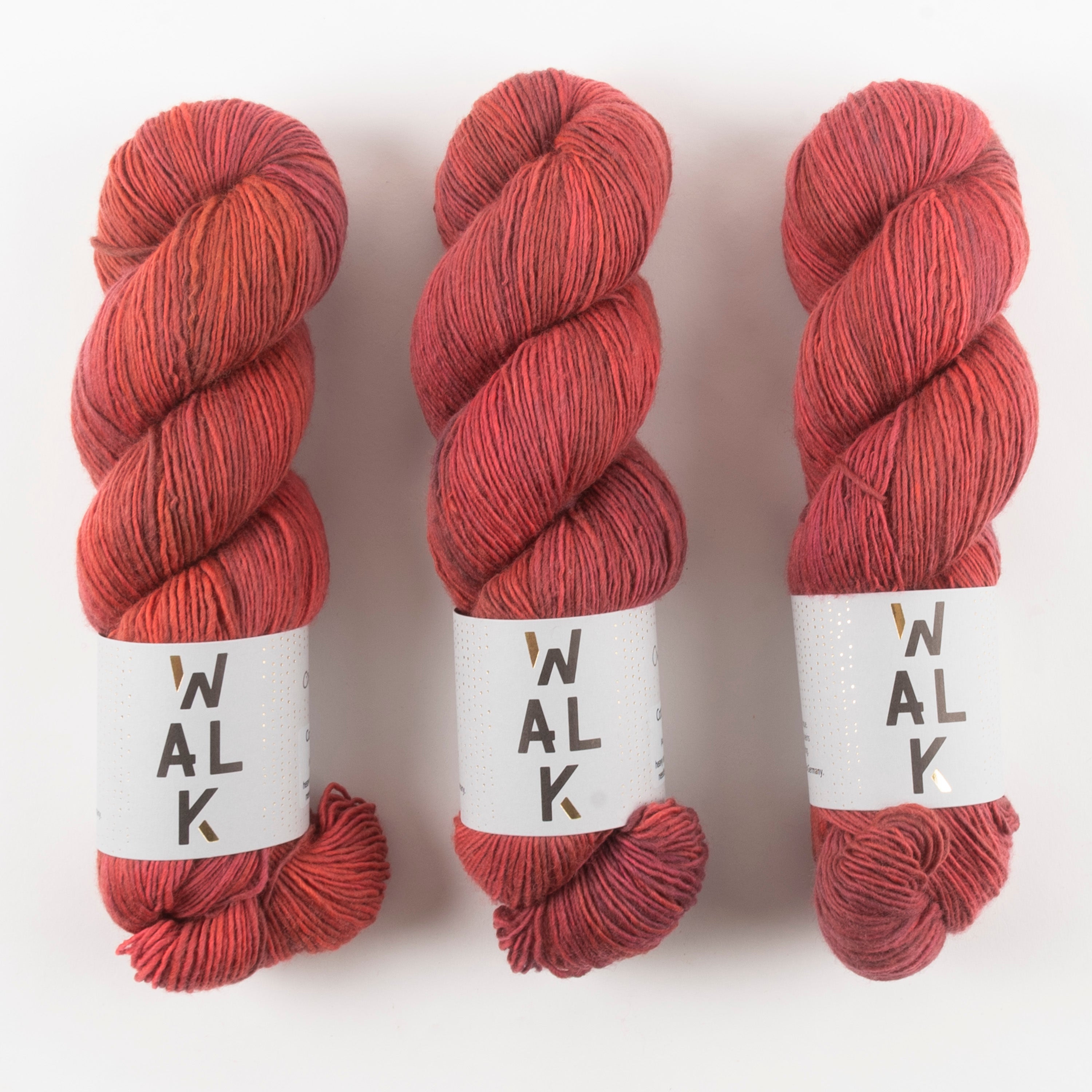 WALK Collection COTTAGE MERINO - OXBLOOD Merino wool Fingering red Yarn
