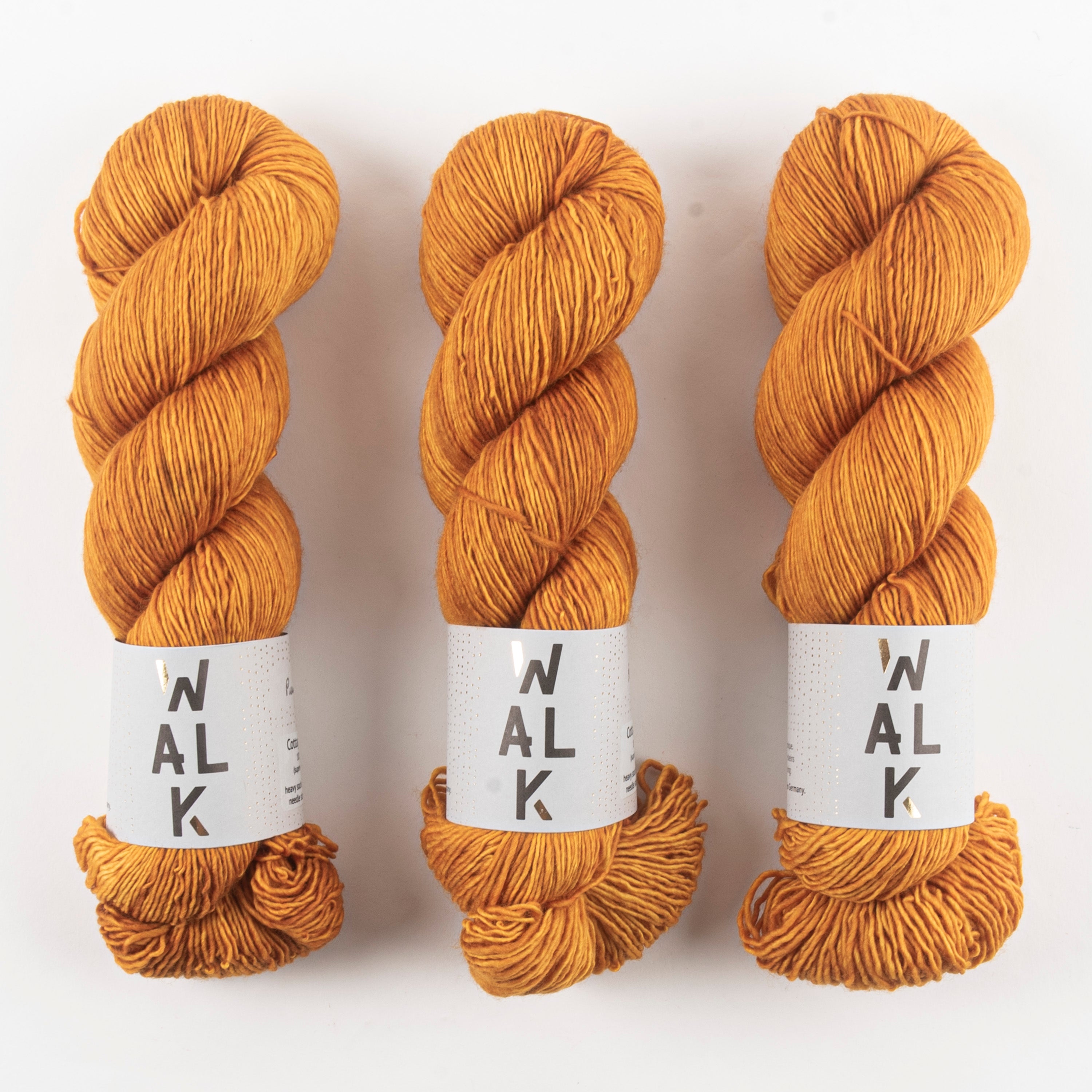 WALK Collection COTTAGE MERINO - PUMPKIN Merino wool Fingering orange Yarn