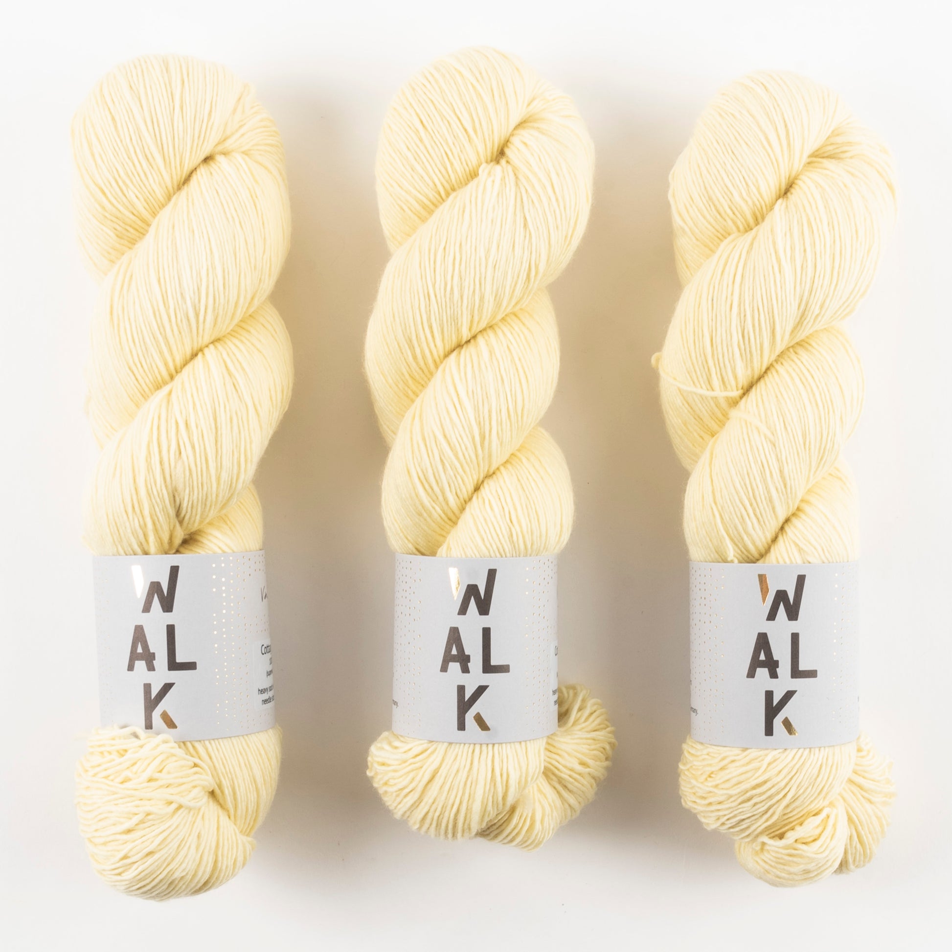 WALK Collection COTTAGE MERINO - VANILLA Merino wool Fingering yellow beige Yarn