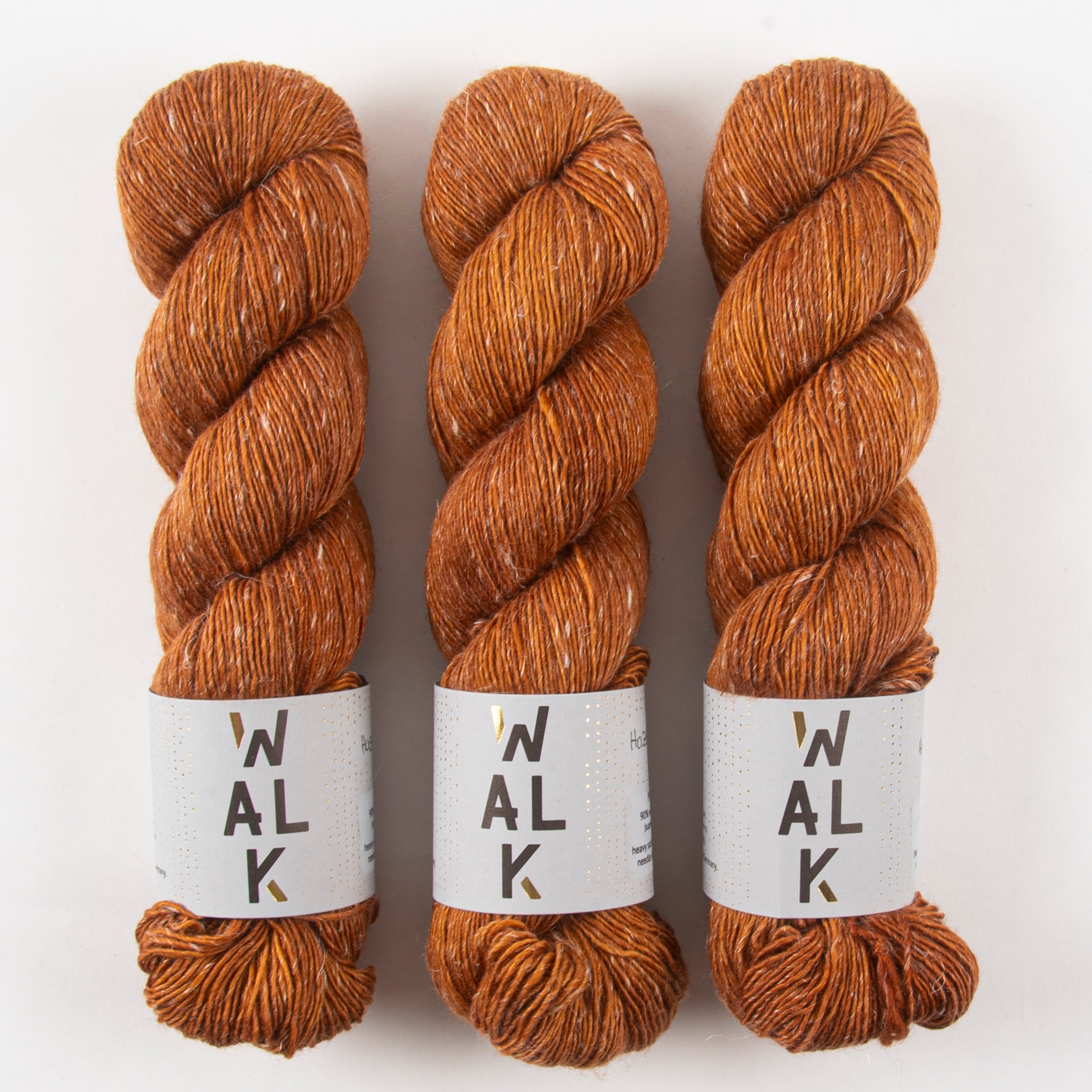 WALK Collection MERLINO - HAZELNUT Merino wool Linen Fingering brown Yarn