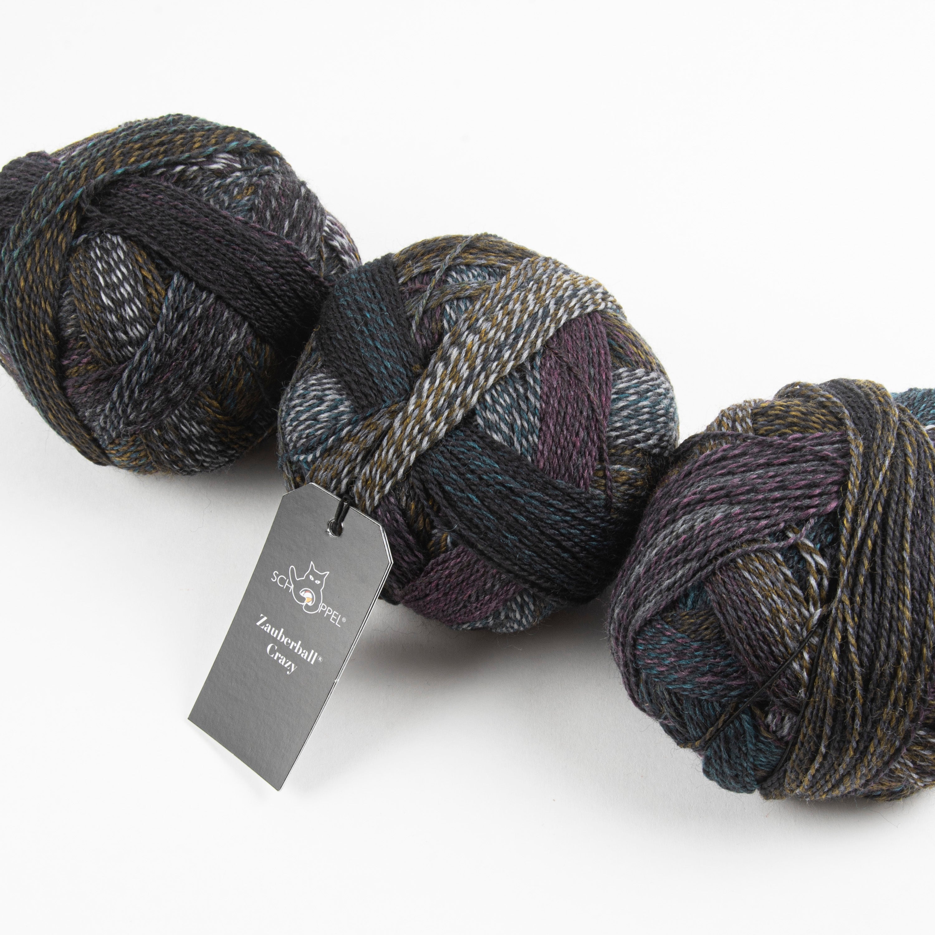 Schoppel-Wolle ZAUBERBALL CRAZY - HINTERGRUNDRAUSCHEN Merino wool Nylon Light Fingering grey multicolour Yarn