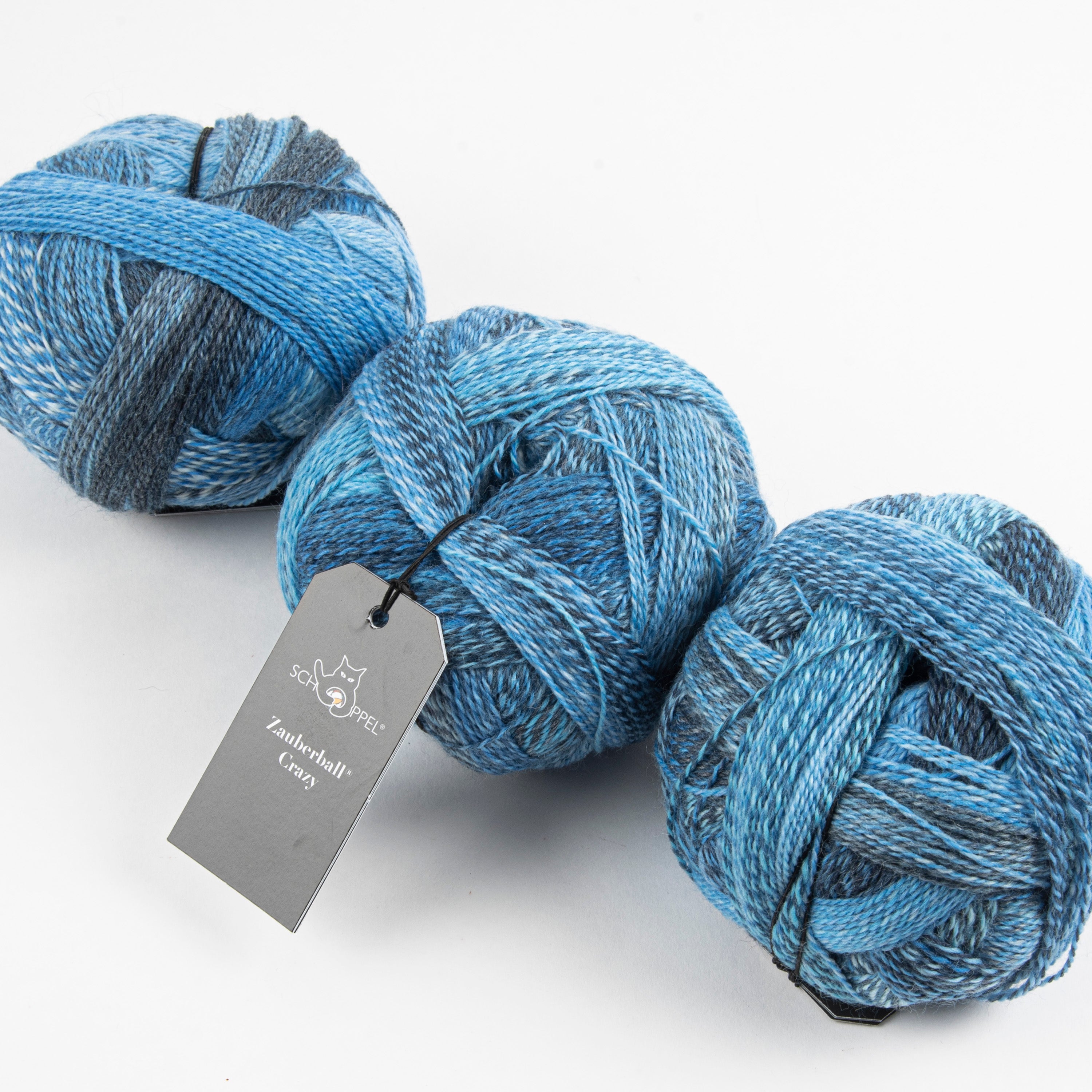 Schoppel-Wolle ZAUBERBALL CRAZY - INDIGO Merino wool Nylon Light Fingering blue Yarn