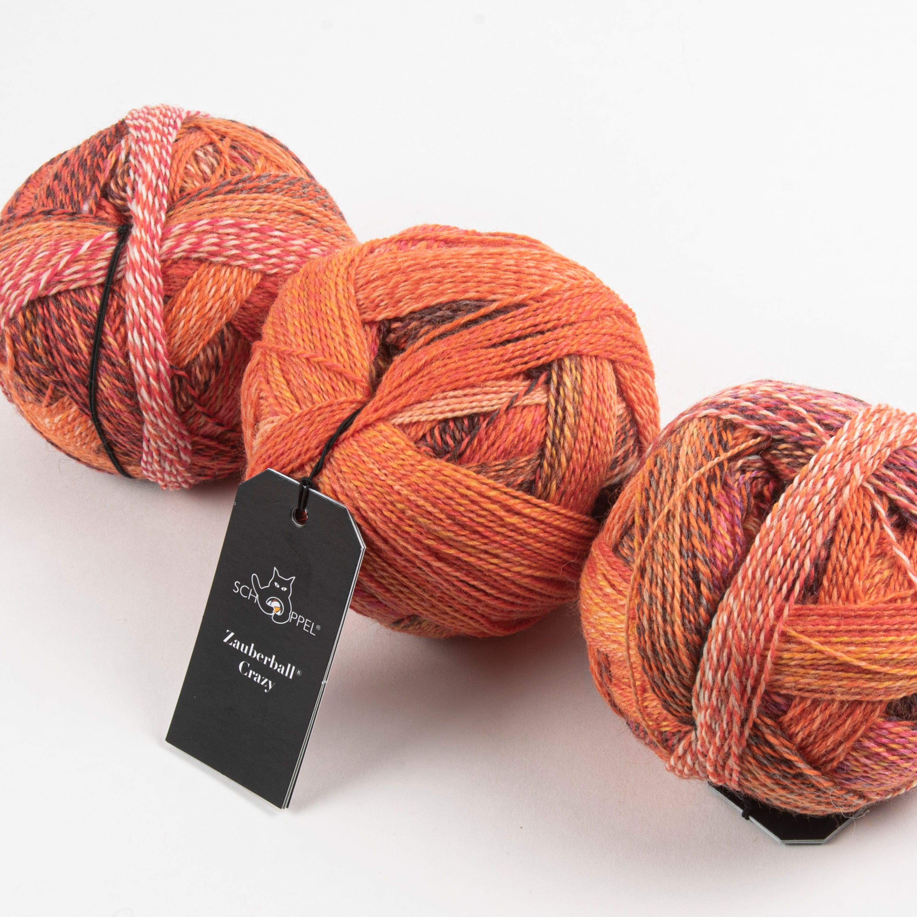 Schoppel-Wolle ZAUBERBALL CRAZY - ORANGERIE Merino wool Nylon Light Fingering orange Yarn