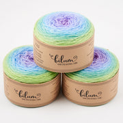 Bilum LOLI - 07 LOLKA Merino wool Fingering rainbow purple green Yarn