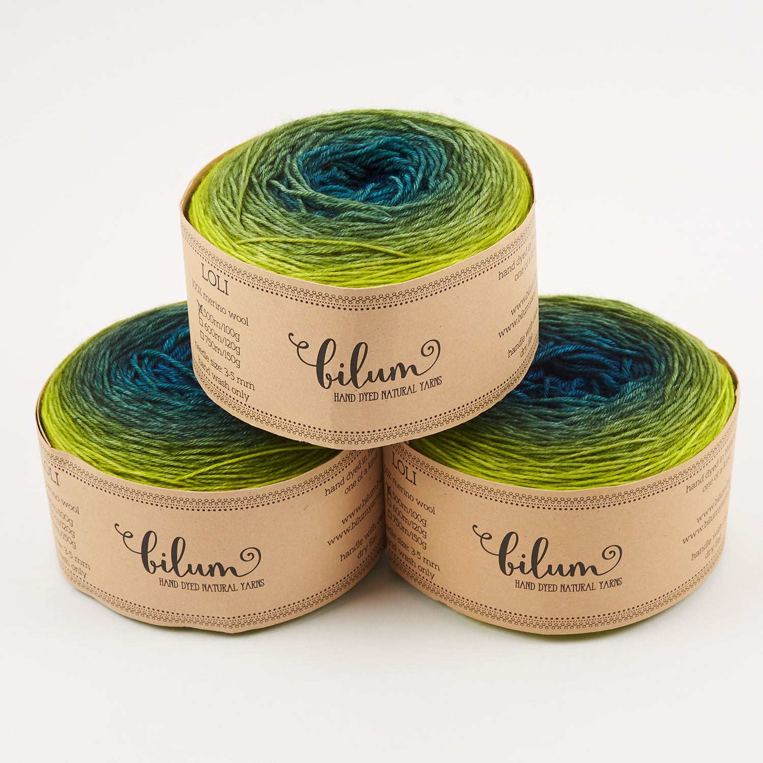 Bilum LOLI - 120 GÉZA Merino wool Fingering turquoise green Yarn